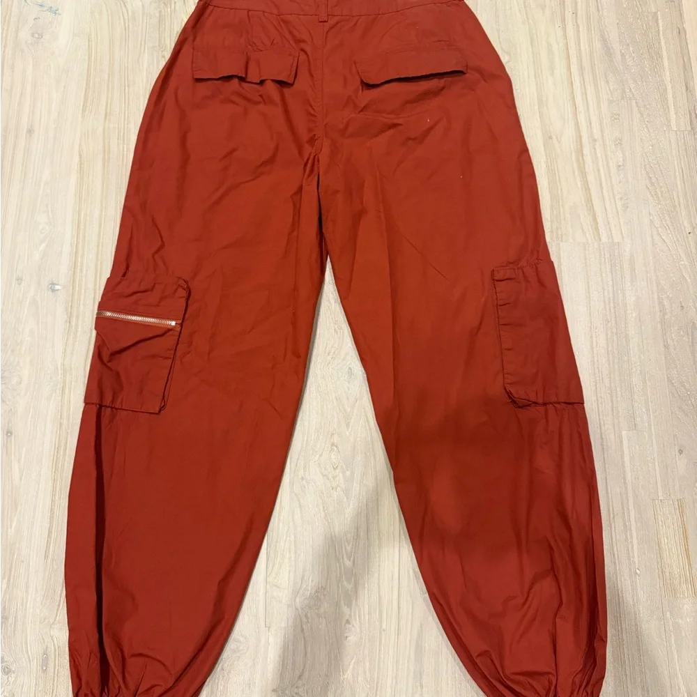 Men's Red Cargo Pants - Picture 2 of 3